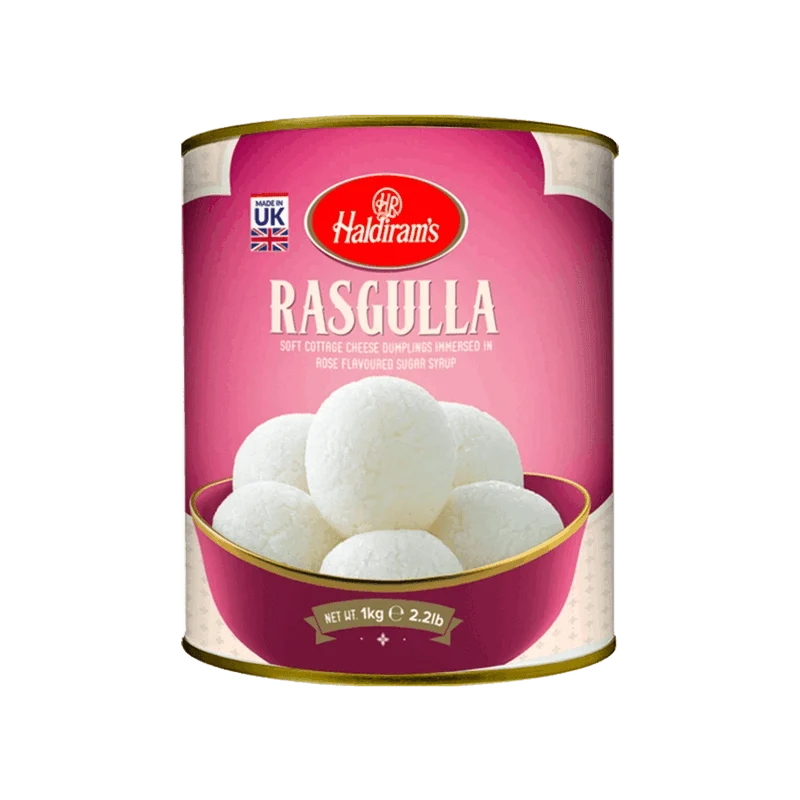 Haldiram's Rasgulla Tin 1kg(14pcs)